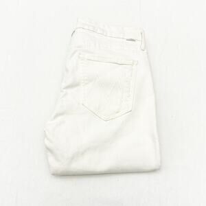 Mother Looker Ankle Fray Tea and Biscuits Cream White Denim Jeans Size 28